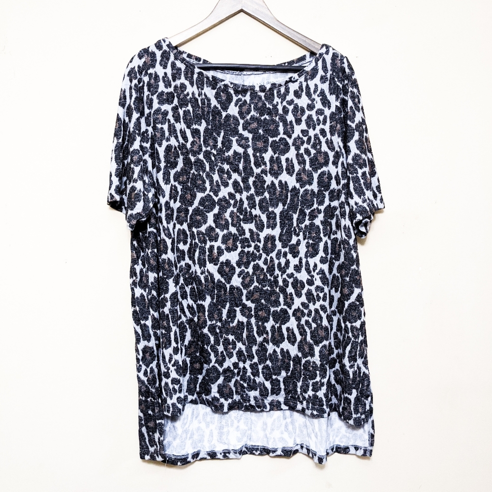 Lane Bryant cheetah print high-low t shirt